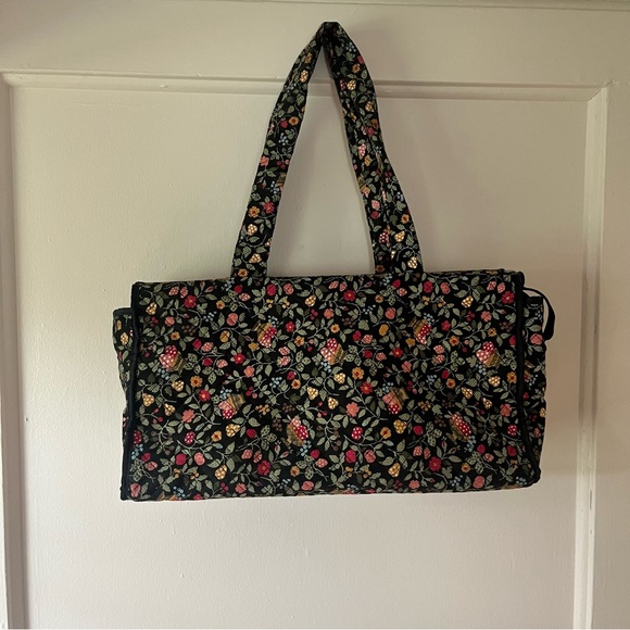 Lillian Vernon quilted tote bag with NJD initials - Picture 2 of 5